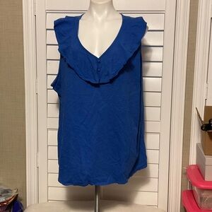 Vibrant Blue Sleeveless Blouse